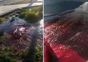 Air Berwarna Merah Darah Keluar dari Jalanan yang Remuk Diterpa Gempa Turki, Warga Ketakutan Hingga Sebut Tanda Akhir Zaman