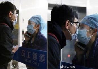 Mengharukan, Perawat Ini Hanya Bisa Bertemu Calon Suaminya dari Balik Kaca Sambil Saling Menelepon, Berencana Menikah Wabah Virus Corona Berakhir