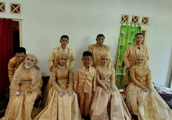 Takut Pamali dengan Mitos Ini, Janda dan 3 Anaknya Gelar Resepsi Bersamaan, Sewa Lapangan Sepak Bola untuk Rayakan Pernikahan Besar-besaran