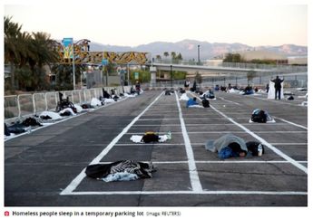 Banyak Hotel Kosong Melompong, Para Tunawisma Ini Malah Dibiarkan Tidur di Tempat Parkir Tanpa Alas Saat Corona di AS Makin Parah