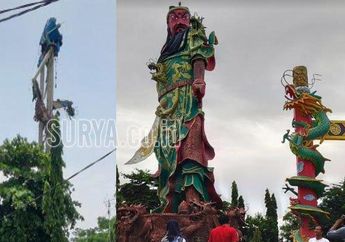 Patung Rp 1,5 Miliar di Klenteng Kwan Sing Bio Tuban Runtuh, Warga Sekitar: Seperti Suara Pesawat Jatuh, Langsung Brugh!