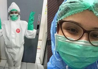 Kenakan APD, Pesinetron Sarah Shahab Banjir Doa karena Berjuang di Garda Depan