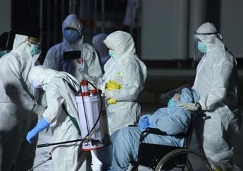 Berkursi Roda Lengkap dengan Baju Hazmat, Istri Wali Kota Tanjungpinang Saksikan Pemakaman Suaminya dari Kejauhan