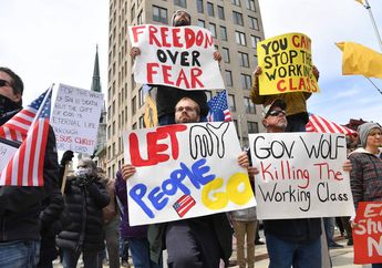 'Lockdown adalah Perbudakan', 'Tingginya Kematian hanya Kebohongan' dan 'Lebih Pilih Tertular Corona Dibanding Ekonomi Lumpuh', Inilah Komentar-komentar 'Absurd' dari Para Penentang Lockdown di AS