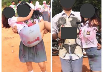 Entah Apa yang Dipikirkan Murid SMA ini, Ditengah Pandemi Virus Corona Malah Rayakan Kelulusan dengan Bikin Coretan Vulgar dan Begaya Seronok, Begini Foto-fotonya...