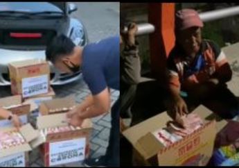 Keliling Jalan Protokol Naik Porsche Sambil Bagikan Kardus Berisi Mie dan Uang Tunai Rp 1,5 Juta, Crazy Rich Surabaya Lom Liwafa Ingin Kebaikannya Menular: Kita Butuh Banyak Orang Baik di Indonesia!