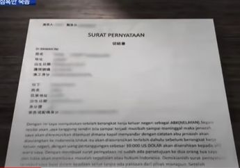 Nyawa Dihargai Rp 150 Juta, Begini Isi Surat Pernyataan ABK Indonesia yang Jenazahnya Dibuang ke Laut oleh Kapal China
