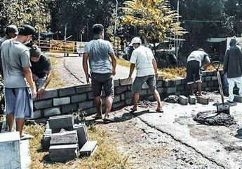 Gegara Salah Paham soal Physical Distancing, 2 Desa Perang Saling Tutup Jalan Hingga Viral, Ada yang Blokir Jalan Pakai Tembok Cor