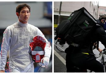 Pandemi Sebabkan Olimpiade Ditunda, Atlet Anggar Jepang Peraih Medali Perak Ini Banting Setir Jadi Pengantar Makanan dan Tolak Uang dari Sponsor