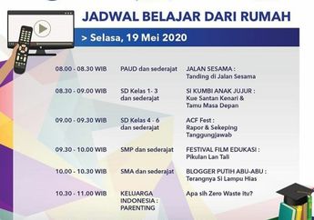 Kunci Jawaban Belajar dari Rumah TVRI, 19 Mei 2020: Diganti Tayangan Edukatif