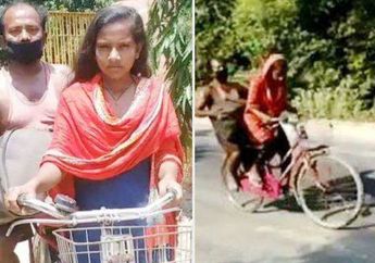 Boncengkan Ayahnya yang Sakit, Gadis Ini Nekat Tempuh Jarak 1.200 Km Selama 7 Hari dengan Sepeda, Kisahnya Viral Begini Nasibnya Sekarang