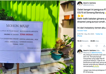Cara Unik Pengurus RT Ini Peringatkan Warganya Soal Tetangga yang Nekat Mudik ke Zona Merah Viral di Media Sosial, Warganet: 'Galak Banget!'