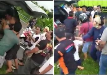 Viral Video Detik-detik Anggota Polisi Dibantu Istri Selamatkan Jambret dari Amukan Massa, Sempat Berlutut dan Meminta Ampun pada Warga yang Emosi