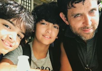 Tak Sanggup Menahan Lelah, Anak Hrithik Roshan Tidur Sambil Berjalan di Bandara, Aksinya Bikin Seleb Bollywood Gemas!
