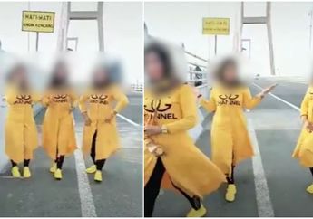 Joget di Pinggir Jembatan Suramadu Sampai Viral, Emak-emak Ini Diburu Polisi, Bakal Disuruh Minta Maaf ke Publik