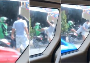 Diduga Gegara Masalah Klakson, Driver Ojol Ditendang oleh Pria Bermobil, Videonya yang Viral Picu Amukan Rekan Sejawat Korban