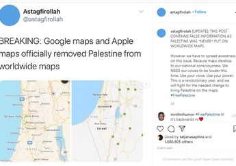 Ramai Negara Palestina Hilang dari Google Maps Hingga Tuding Google dan Apple, Beginilah Fakta yang Sesungguhnya
