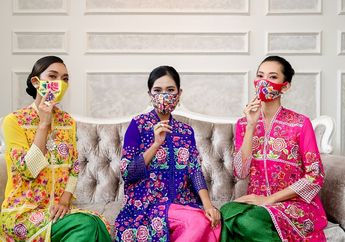 Tetap Stylish di Tengah Pandemi, Roemah Kebaya Vielga Hadirkan Satu Set Kebaya dan Masker Cantik Detail Bordir