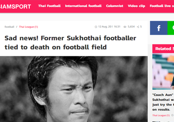 Sempat Bela Eks Klub Yanto Basna, Pria Thailand Ditemukan Tewas di Lapangan