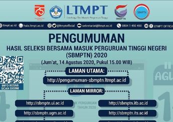 Hari Ini Pengumuman SBMPTN 2020 untuk Calon Mahasiswa, Kamu Bisa Loh Melihat Hasil Pengumumannya Melalui Link Website Ini!