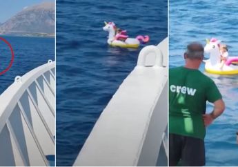 Viral Bocah Terseret Ombak hingga ke Tengah Laut, Ditemukan oleh Kapten Kapal Feri, Berteriak dan Berpegang Erat pada Mainan Pelampungnya