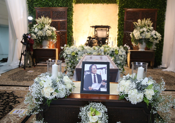 Suasana Persemayaman Jakob Oetama di Gedung Kompas Gramedia Palmerah