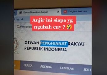 Situs DPR Diretas, Tulisan 'Dewan Perwakilan Rakyat' menjadi 'Dewan Penghianat Rakyat'