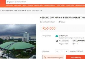 Bikin Publik Auto Gaduh, Gedung DPR/MPR RI Dijual Cuma dengan Harga Goceng dan Diiklankan di Situs Belanja Hits Ini, Netizen: Masih Ready Stok, Beli Bisa Gratis Soalnya Beban Doang!