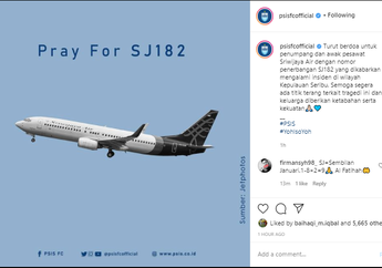 Pesawat Sriwijaya Air SJ182 Jatuh di Laut Jawa, Klub Liga 1 Sampaikan Duka Cita