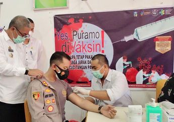 Kapolres  Jadi Orang Pertama Disuntik Vaksin Covid-19 di Enrekang  hingga Canangkan Pembangunan Zona Integritas