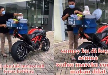 Kisah Pilu Dibalik Video Viral Moge Ducati Seharga Ratusan Juta Dipakai untuk Dagang Siomay Keliling Terungkap, Pemotor: Setorannya Saya Tanya Berapa...