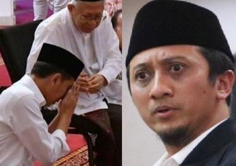 Foto Presiden Jokowi Duduk Bersimpuh dan Sungkem kepada Wakil Presiden Maruf Amin Beredar, Yusuf Mansur: Ini Izin Allah