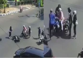 Emosi Jiwa Ditabrak Motor yang Terobos Lampu Merah, Wanita Ini Tampol sang Pengemudi yang Buat Dirinya Tersungkur, Netizen: Kurang Keras Nonjoknya!