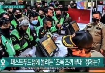 Antusiasme Penggemar Sambut BTS Meal Bikin Antrean Ojek Online Sampai Masuk Berita Korea Selatan, Netizen: Abang Ojol Go Internasional