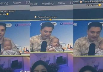 Viral Dosen Ngajar Daring Sambil Gendong Anaknya yang Masih Bayi, Mahasiswa: Seneng Banget, Ada Hiburan