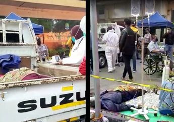 Pasien Covid-19 Bekasi Membludak hingga Terbaring di Parkiran Rumah Sakit dan Mobil Pikap