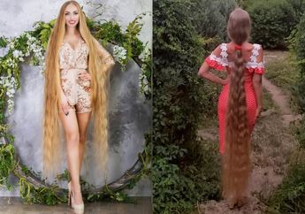 Rapunzel di Dunia Nyata, Gadis Ukraina ini Punya Rambut Panjang yang Tak Pernah Dipotong Sejak Kelas 5 SD!
