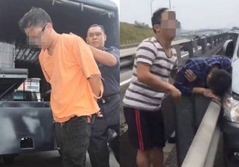 Ngamuk Usai Mobilnya Tersenggol, Pria ini Tabrak Pelaku Hingga Tewas Terjepit Pembatas Jalan Tol dan Ditonton Pengguna Jalan 