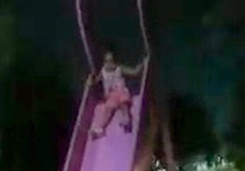 Bikin Bulu Kuduk Berdiri! Ibu Ini Ketakutan Usai Lihat Video Anaknya Bermain Perosotan, Ternyata Ada Sosok Menyeramkan Ini yang Berada di Belakang Buah Hatinya