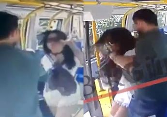 Aksi Kejam Pria Tampar Wanita di Dalam Bus Terekam Kamera, Kesal Gegara Korban Pakai Rok Mini