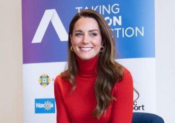 Mengintip Penampilan Manis Kate Middleton Pakai Outfit Serba Merah!