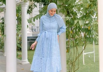 5 Dress Warna Biru Manis Jadi Baju Lebaran 2023 #PowerUpRamadan