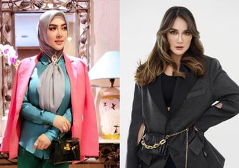 Adu Gaya Syahrini VS Luna Maya Pakai Mukena, Sama-sama Adem Lho Dilihatnya!