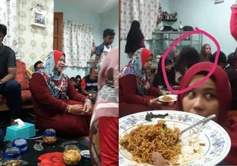 Viral Foto Lebaran Dengan Penampakan Sosok Mengerikan, Wanita Berambut Panjang Duduk Bersama Keluarga