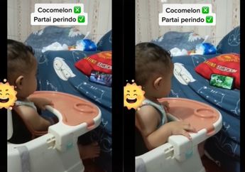 Viral Bayi Nangis Saat Diberi Tontonan Video Animasi Anak, Justru Malah Anteng saat Dengar Mars Partai Ini, Netizen: Jiwa Politik Sejak Lahir