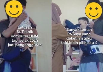 Viral Pria Gondrong Ngaku Nganggur Hingga Harus Ganti Peran Jaga Anak Padahal Istrinya PNS, Netizen Malah Gak Percaya karena Alasan Ini