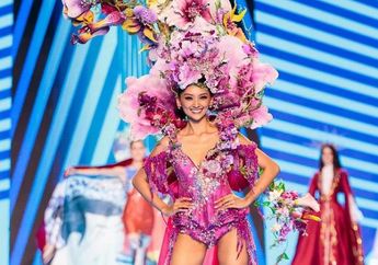 Adinda Cresheilla Gendong Rangkaian Bunga Raksasa di Gelaran Miss Supranational 2022, Ternyata Ini Makna Kostum Nasional yang Bertajuk Puspa Kusuma Negara, Dalem Banget!