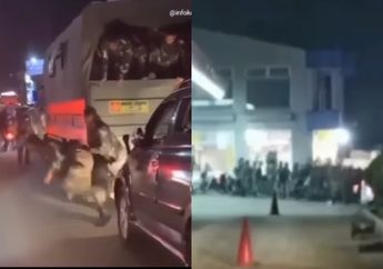 Video Detik-detik Puluhan Anggota TNI Turun dari Truk dan Terlibat Keributan di Jalan, Adu Mulut dengan Sopir Angkot Jadi Penyebabnya!