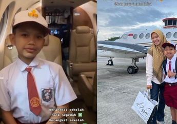 Takut Terlambat, Farel Prayoga Sampai Diantar ke Sekolah Naik Jet Pribadi Usai Manggung di Kalimatan, Intip Penampilannya Kenakan Seragam SD