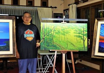 SBY Berhasil Rampungkan 17 Lukisan dalam Waktu 3 Minggu, Karya sang Presiden ke-6 RI Sukses Bikin Netizen Berdecak Kagum